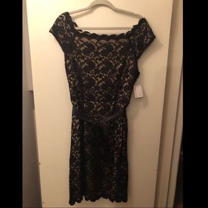 Black lace cocktail dress